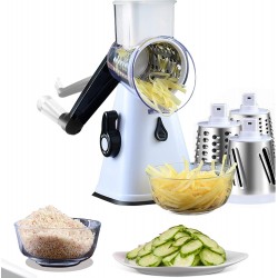 Manual rotary cheese grater