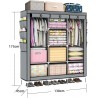 Grande armoire en tissu avec étagères suspendues