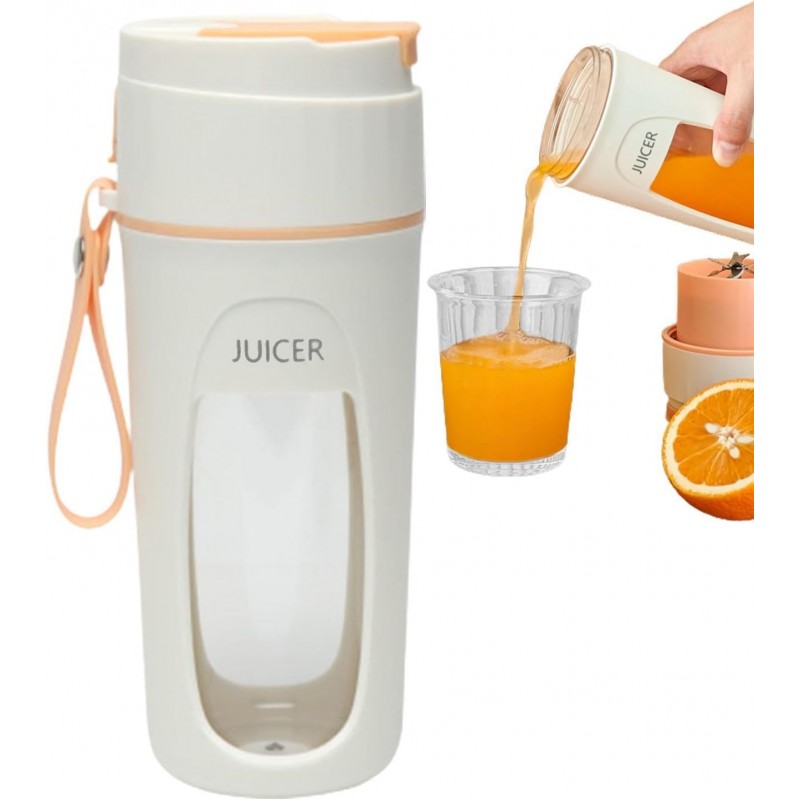 -mélangeur, 340ml jus Frais Voyage Personnel, jus Fruits Rechargeable par USB, mélangeur avec 8 Lames puissantes, Taille