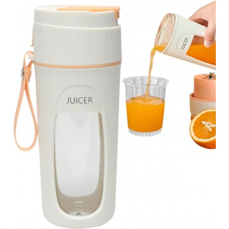 -mélangeur, 340ml jus Frais Voyage Personnel, jus Fruits Rechargeable par USB, mélangeur avec 8 Lames puissantes, Taille