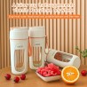 -mélangeur, 340ml jus Frais Voyage Personnel, jus Fruits Rechargeable par USB, mélangeur avec 8 Lames puissantes, Taille