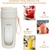 -mélangeur, 340ml jus Frais Voyage Personnel, jus Fruits Rechargeable par USB, mélangeur avec 8 Lames puissantes, Taille