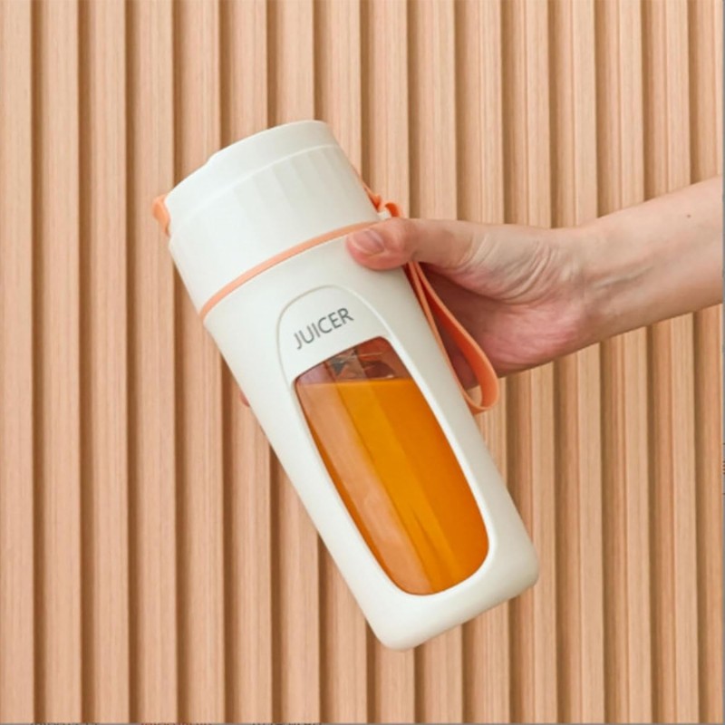 -mélangeur, 340ml jus Frais Voyage Personnel, jus Fruits Rechargeable par USB, mélangeur avec 8 Lames puissantes, Taille